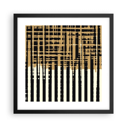 Plakat i sort ramme - Arkitektonisk abstraktion - 40x40 cm