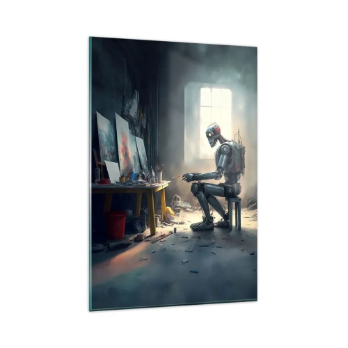 Billede på glas - Den skabende handling - 80x120 cm