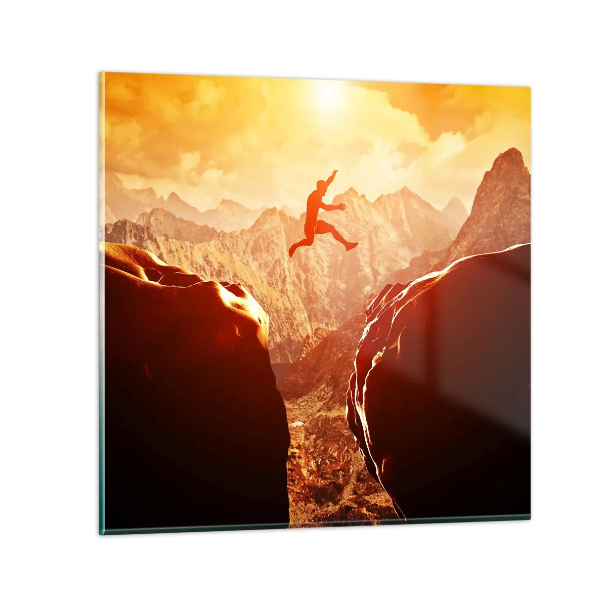 Billede på glas - Overskridelse af grænser - 30x30 cm