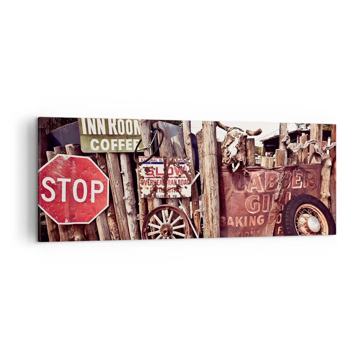 Lærredstryk - Billede på lærred - Og tiden er stoppet - 140x50 cm