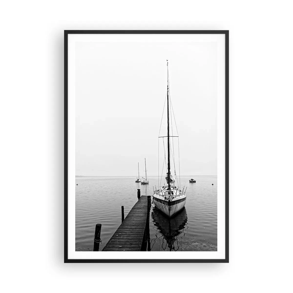 Plakat i sort ramme - Klar til afgang - 70x100 cm