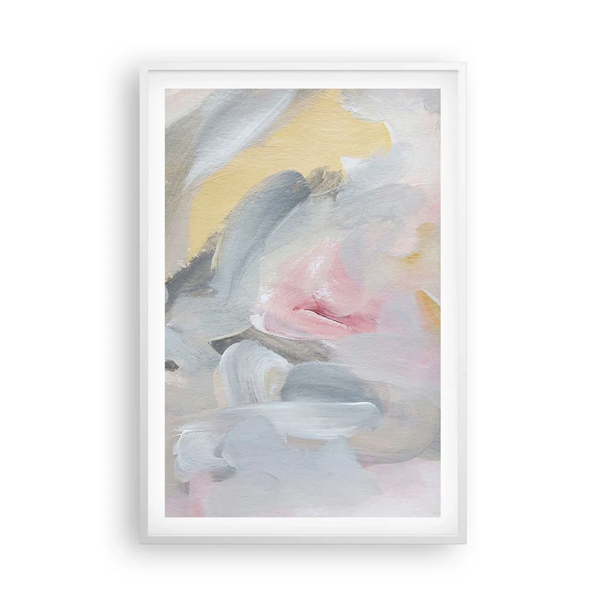 Plakat i hvid ramme - I en pastelfarvet verden - 61x91 cm