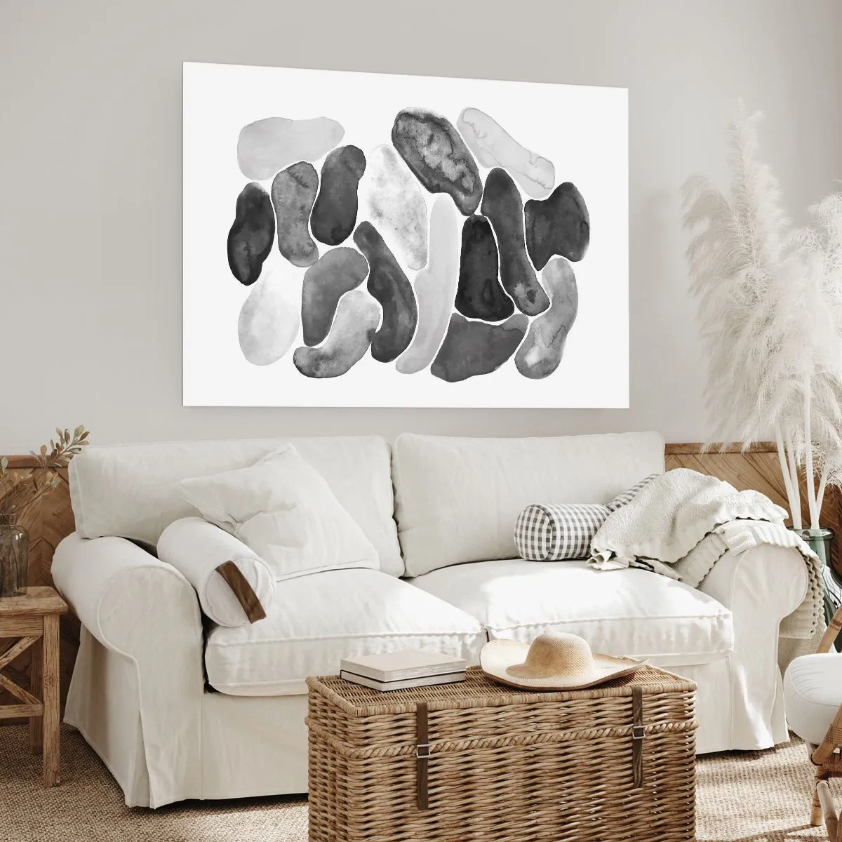 Plakat - Stenet abstraktion - 91x61 cm