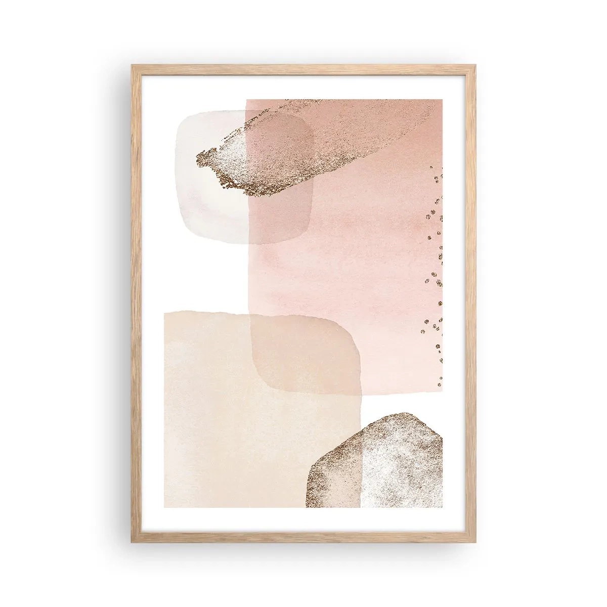 Plakat i ramme af lyst egetræ - Et kig gennem farver - 50x70 cm