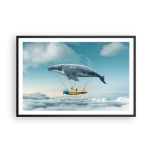 Plakat i sort ramme - Hvorfor ikke? - 91x61 cm