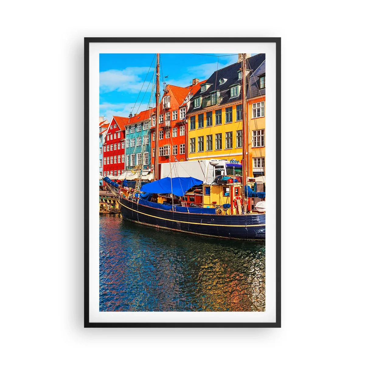 Plakat i sort ramme - Glædelig kaj - 61x91 cm