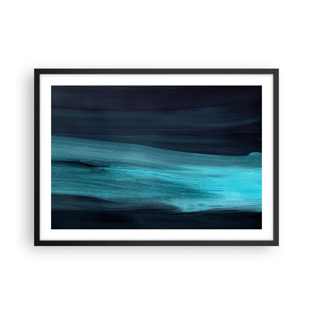 Plakat i sort ramme - Svøm med strømmen - 70x50 cm