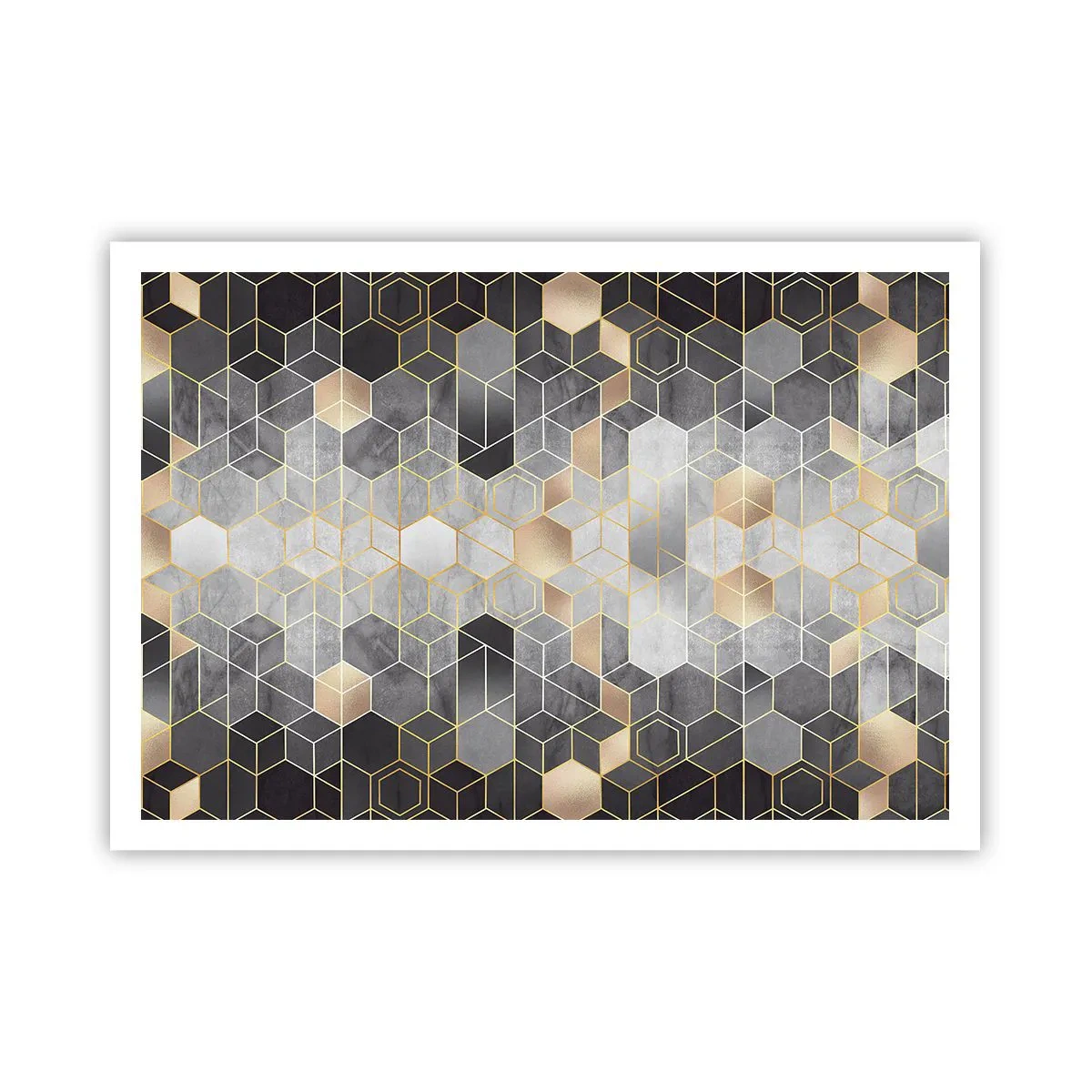 Plakat - Sammensætning af diamanter - 100x70 cm