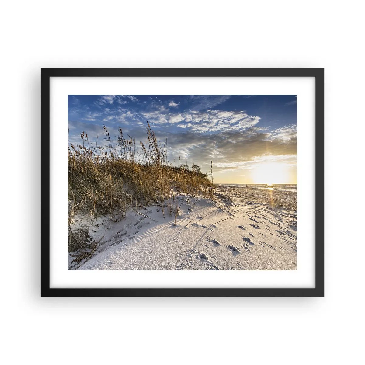 Plakat i sort ramme - Indbydelse til en vandretur - 50x40 cm