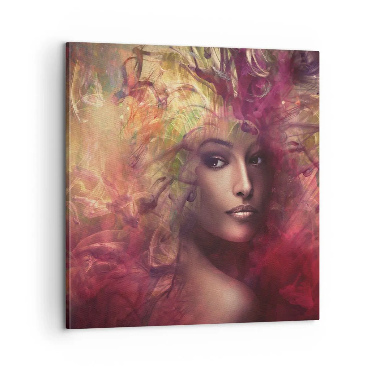 Lærredstryk - Billede på lærred - Her er jeg! - 60x60 cm