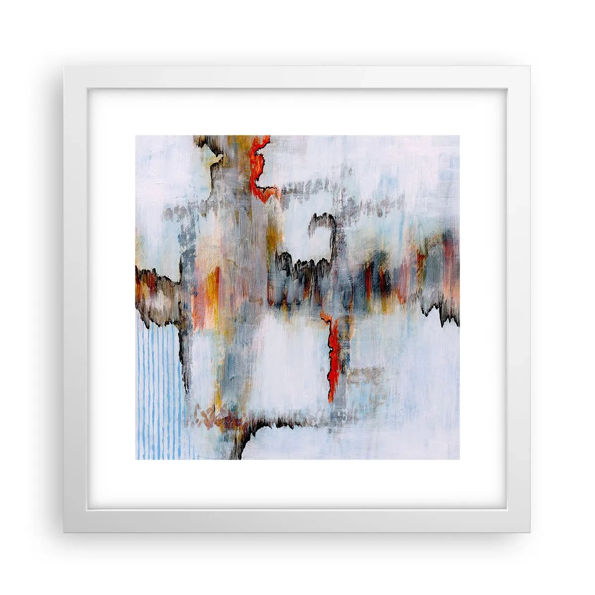 Plakat i hvid ramme - En pind på vandet - 30x30 cm