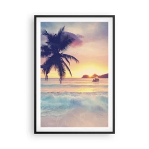 Plakat i sort ramme - En aften i bugten - 61x91 cm