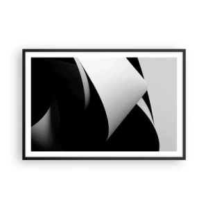 Plakat i sort ramme - Lysflader fra skyggernes dybder - 91x61 cm