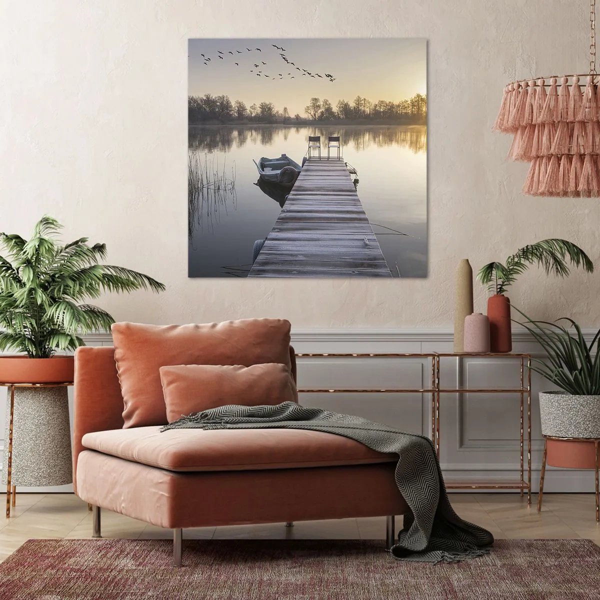 Lærredstryk - Billede på lærred - Jeg kommer tilbage om et stykke tid - 70x70 cm