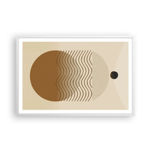 Plakat i hvid ramme - Om geometriske figurers oprindelse - 91x61 cm