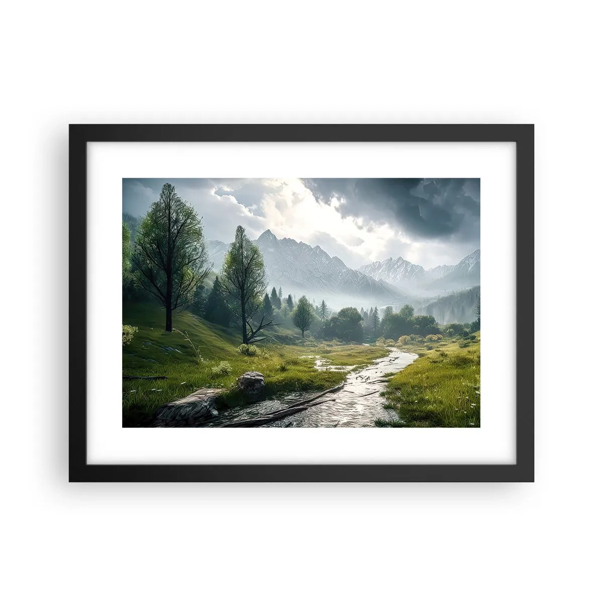 Plakat i sort ramme - Der og tilbage - 40x30 cm