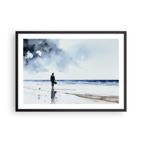 Plakat i sort ramme - Samtale med havet - 70x50 cm