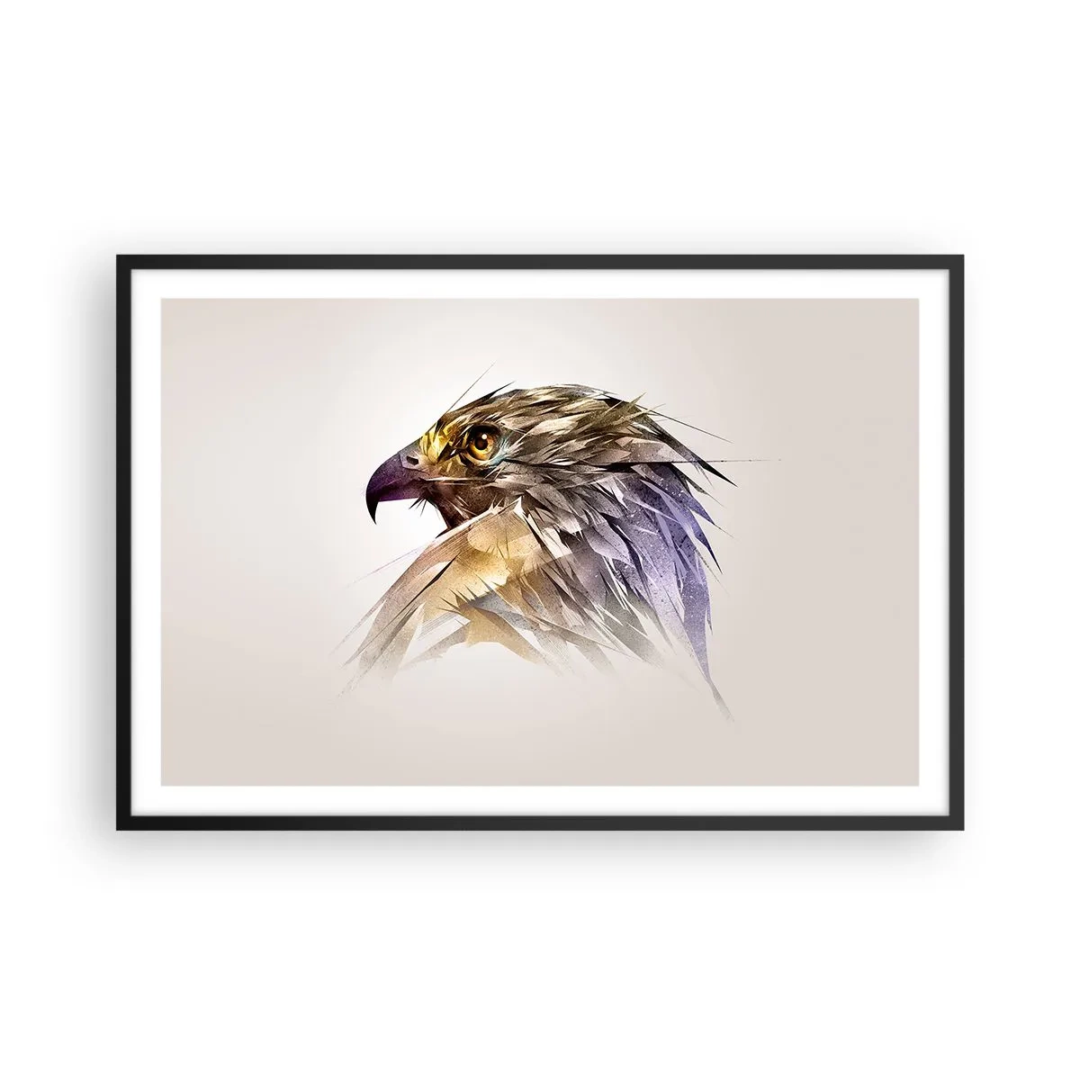 Plakat i sort ramme - Portræt af en kriger - 91x61 cm