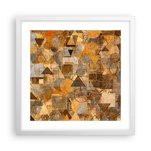 Plakat i hvid ramme - Verden i form - 40x40 cm