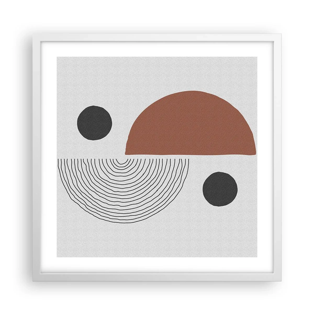 Plakat i hvid ramme - Perfektion af hjulet - 50x50 cm