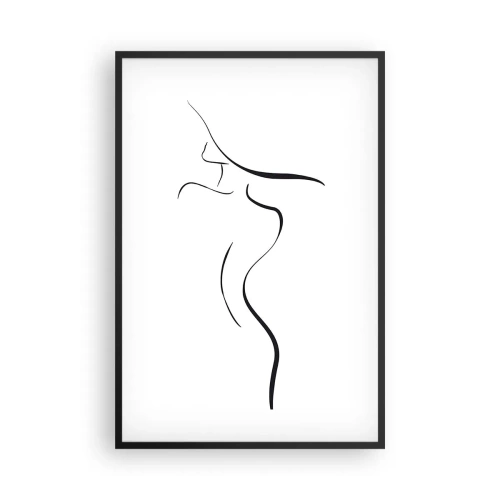 Plakat i sort ramme - Flygtig som en bølge - 61x91 cm