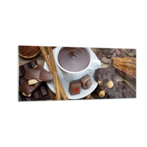 Billede på glas - Fra en eventyrlig chokoladefabrik - 100x40 cm