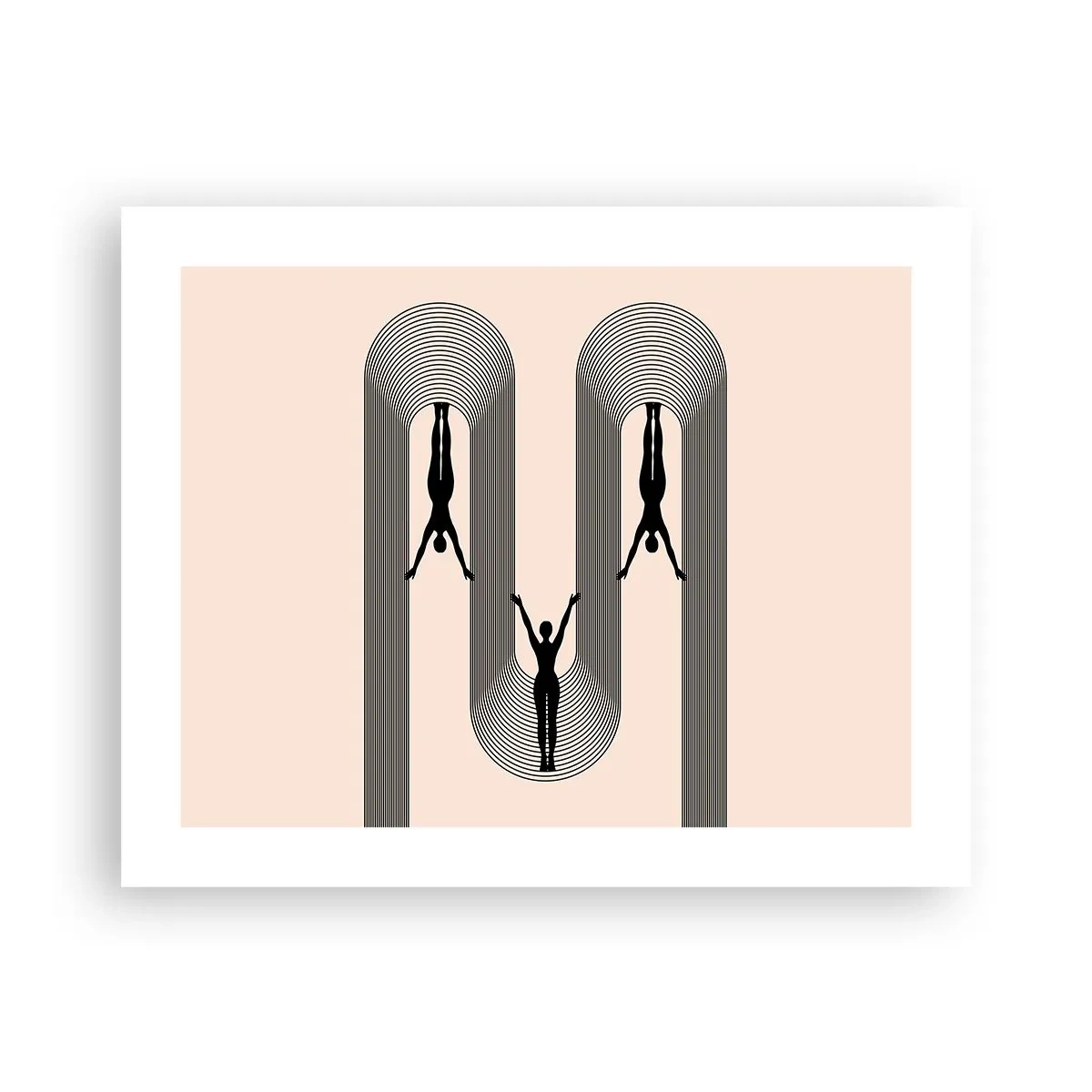 Plakat - På hovedet nedad - 50x40 cm