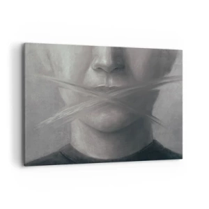 Lærredstryk - Billede på lærred - Ikke et ord - 100x70 cm