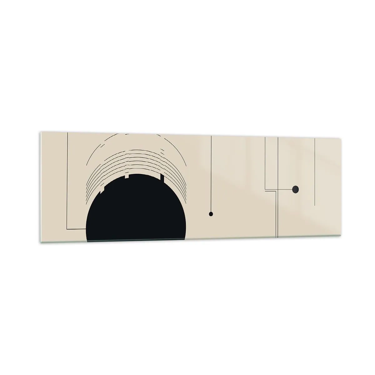 Billede på glas - Fjedrende og dynamisk komposition - 160x50 cm