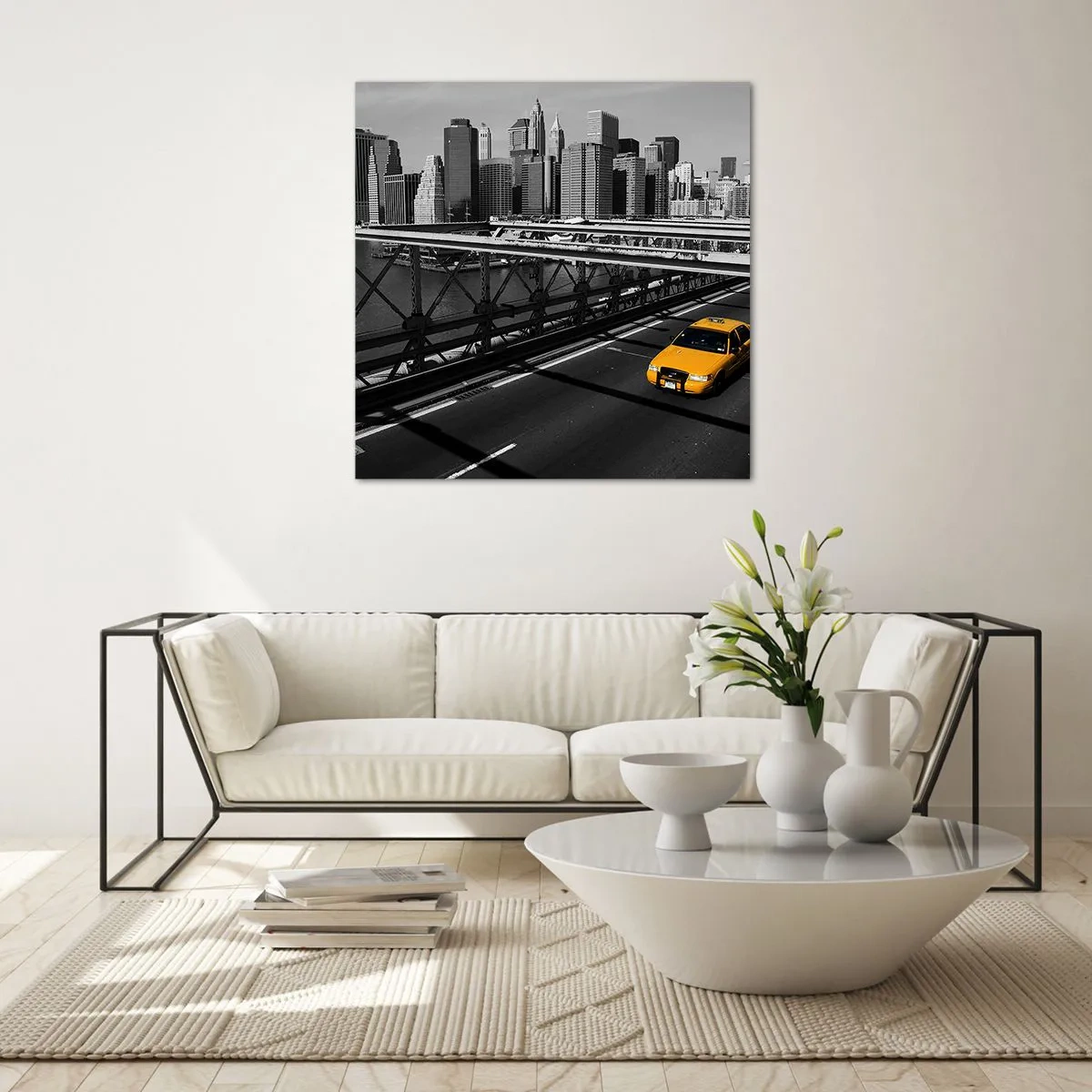 Billede på glas - Storbyens farve - 30x30 cm