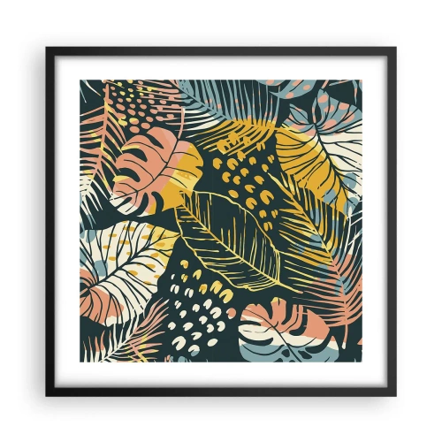 Plakat i sort ramme - Løvrig fantasi - 50x50 cm