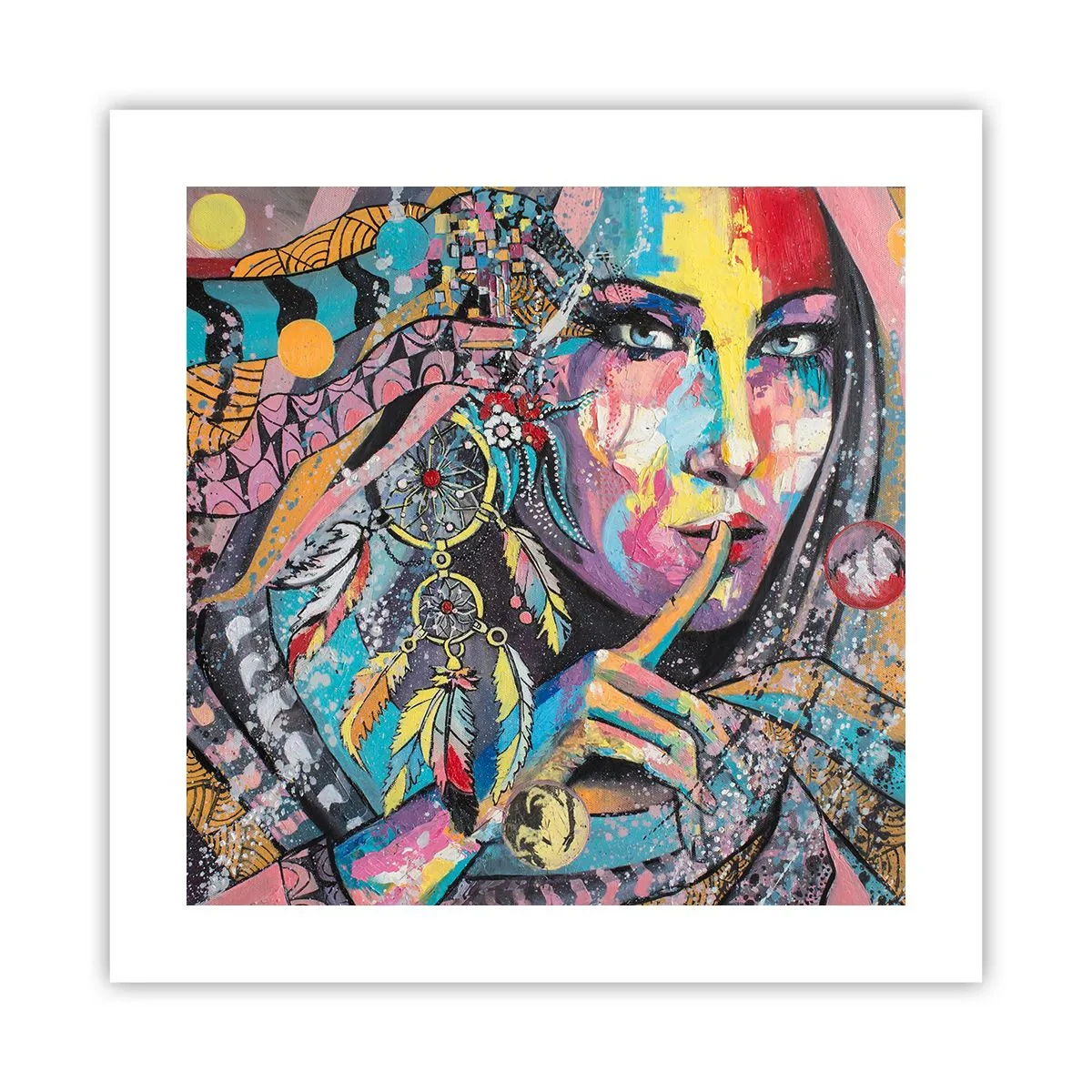 Plakat - Vær tavs, indtil du forstår - 40x40 cm