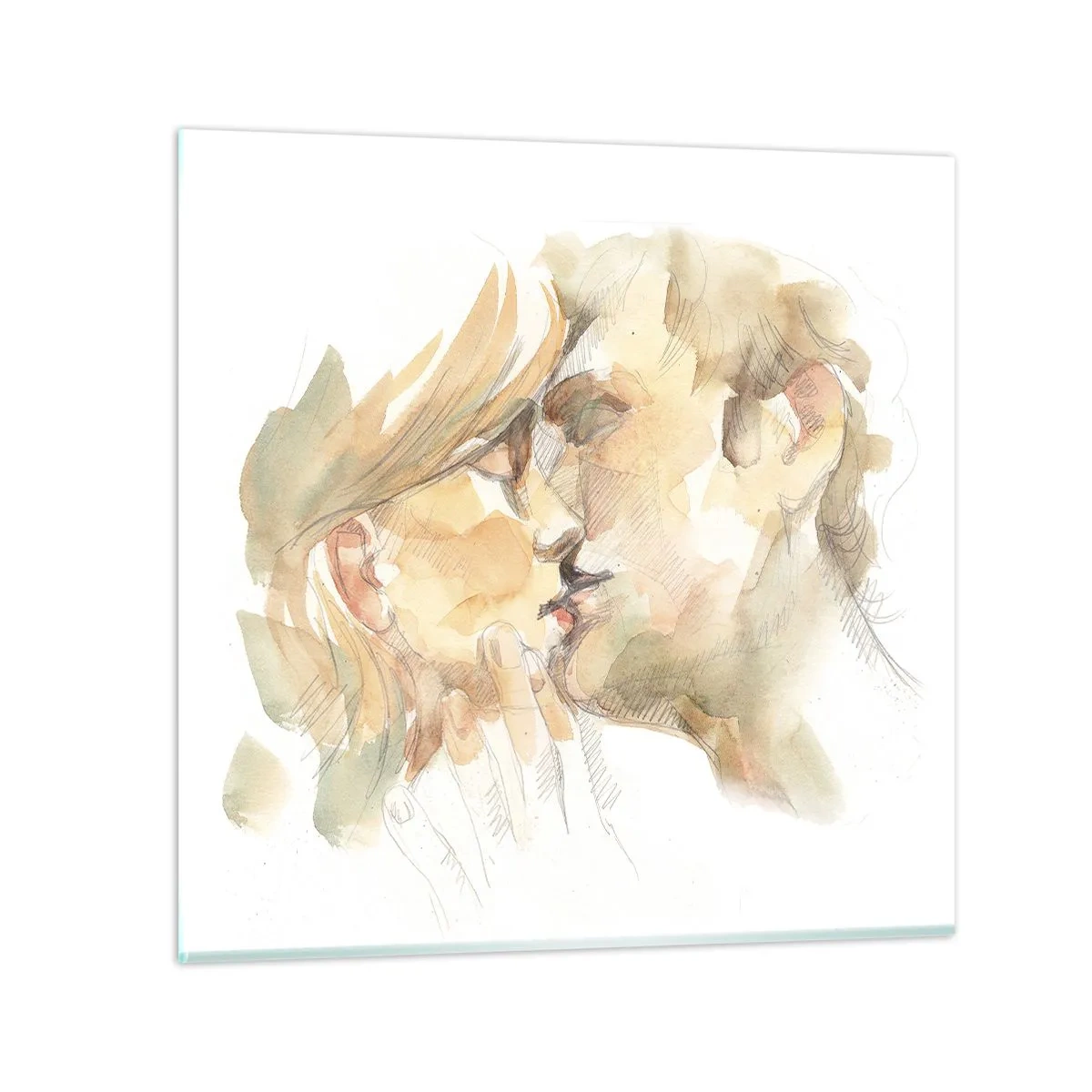 Billede på glas - Den fundne halvdel? - 40x40 cm