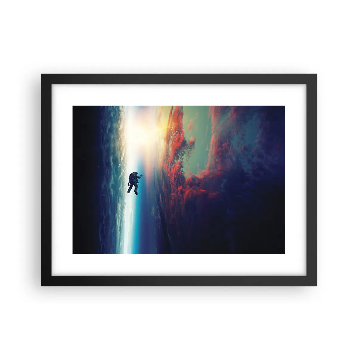 Plakat i sort ramme - Over for universet - 40x30 cm