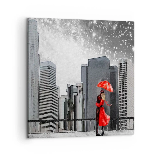 Lærredstryk - Billede på lærred - Et menneske, ikke en sten - 50x50 cm