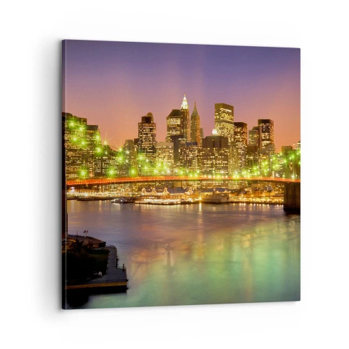 Lærredstryk - Billede på lærred - Lyset går aldrig ud her - 60x60 cm