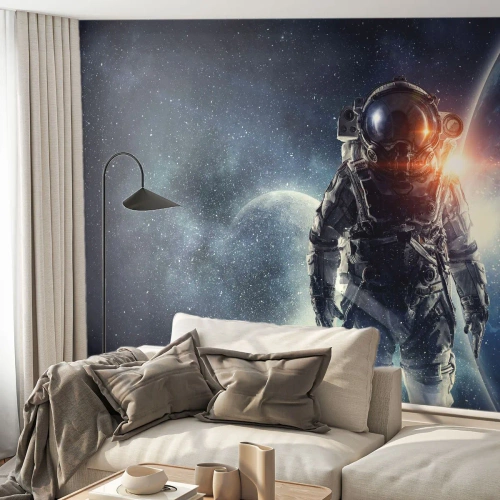 Fototapet Selvklæbende Deluxe Sticker - Et kosmisk eventyr - Kosmos, Astronaut, Stjerner - 100x70 cm