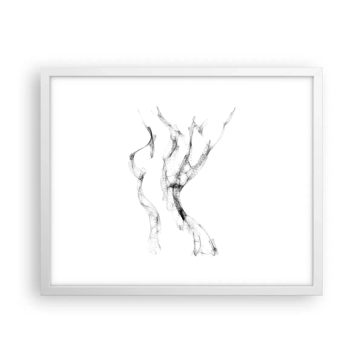 Plakat i hvid ramme - Smuk og stærk - 50x40 cm