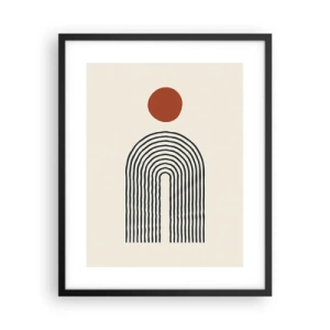 Plakat i sort ramme - Magnetisme af former og farver - 40x50 cm