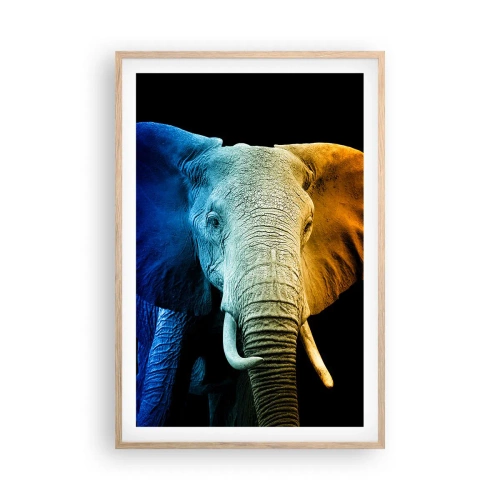 Plakat i ramme af lyst egetræ - Excentrisk, ikke underlig - 61x91 cm