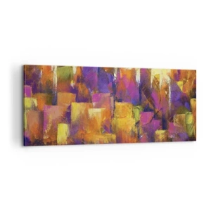 Lærredstryk - Billede på lærred - Metropolitansk sammensætning - 100x40 cm