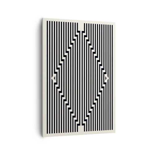 Lærredstryk - Billede på lærred - Geometrisk illusion - 70x100 cm