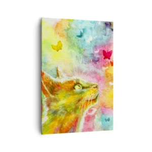 Lærredstryk - Billede på lærred - Kattens høje himmel - 70x100 cm