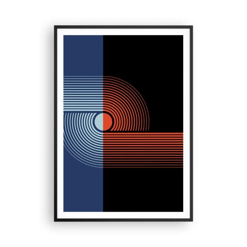Plakat i sort ramme - I en geometrisk omfavnelse - 70x100 cm