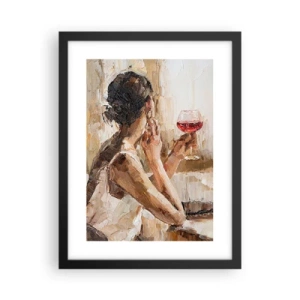 Plakat i sort ramme - Smagen af et godt øjeblik - 30x40 cm