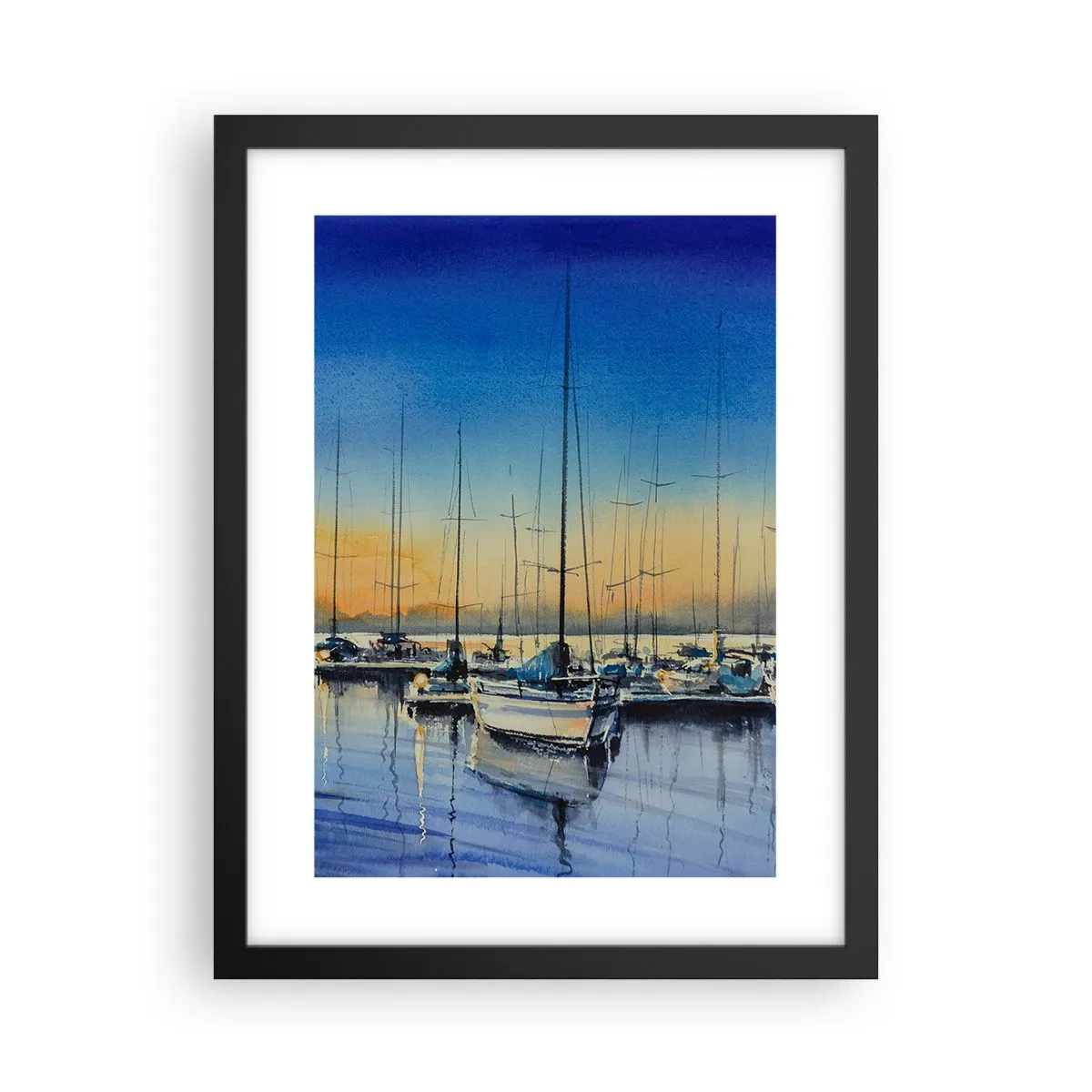 Plakat i sort ramme - Slutningen på en god dag - 30x40 cm