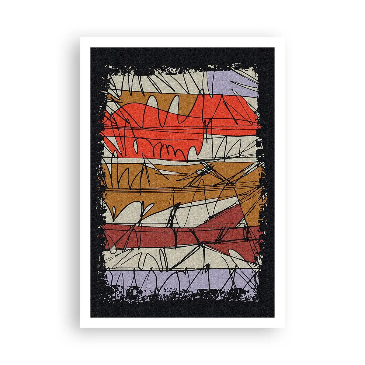 Plakat - Spontan komposition - 70x100 cm