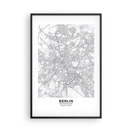 Plakat i sort ramme - Berlins blomst - 61x91 cm