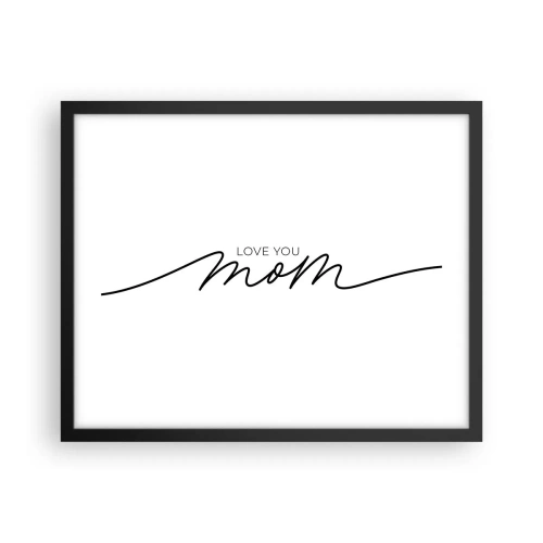 Plakat i sort ramme - Stor følelse - 50x40 cm