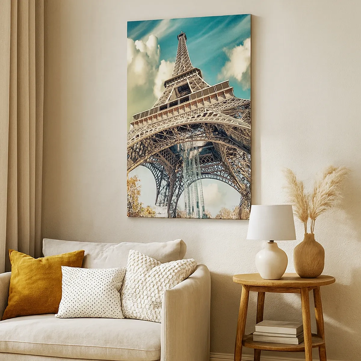 Lærredstryk - Billede på lærred - Og i efteråret i Paris... - 50x70 cm